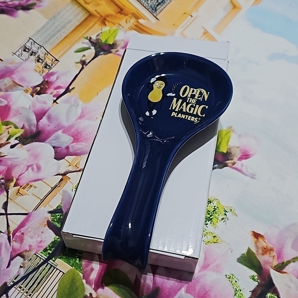 Mr. Peanut OPEN THE MAGIC Planters Peanuts Ceramic 8" Spoon Rest